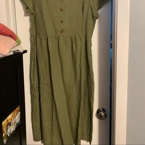 Pyne & smith Model No. 30 dress in Sage Green Linen XXL